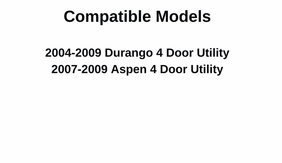 Passenger Right Side Rear Door Window Door Glass Compatible with Dodge Durango/Chrysler Aspen 2004-2009 Models
