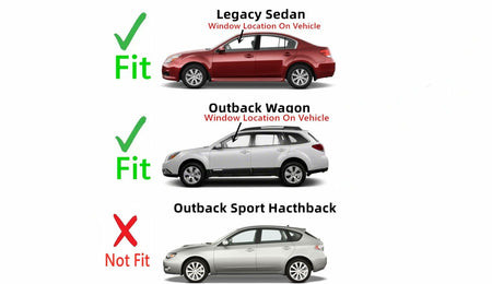 Driver Left Side Front Door Window Door Glass Compatible with Subaru Legacy 4 Door Sedan / Outback 4 Door Wagon 2010-2014 Models