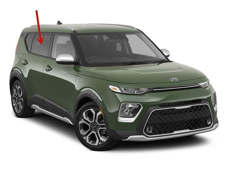 Passenger Right Side Rear Door Window Door Glass Compatible with Kia Soul 2020-2025 Models