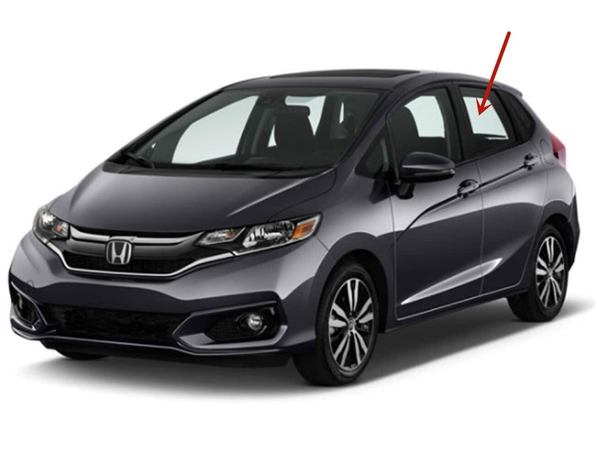 Driver Left Side Rear Door Window Door Glass Compatible with Honda Fit 4 Door Hatchback 2015-2020 Models