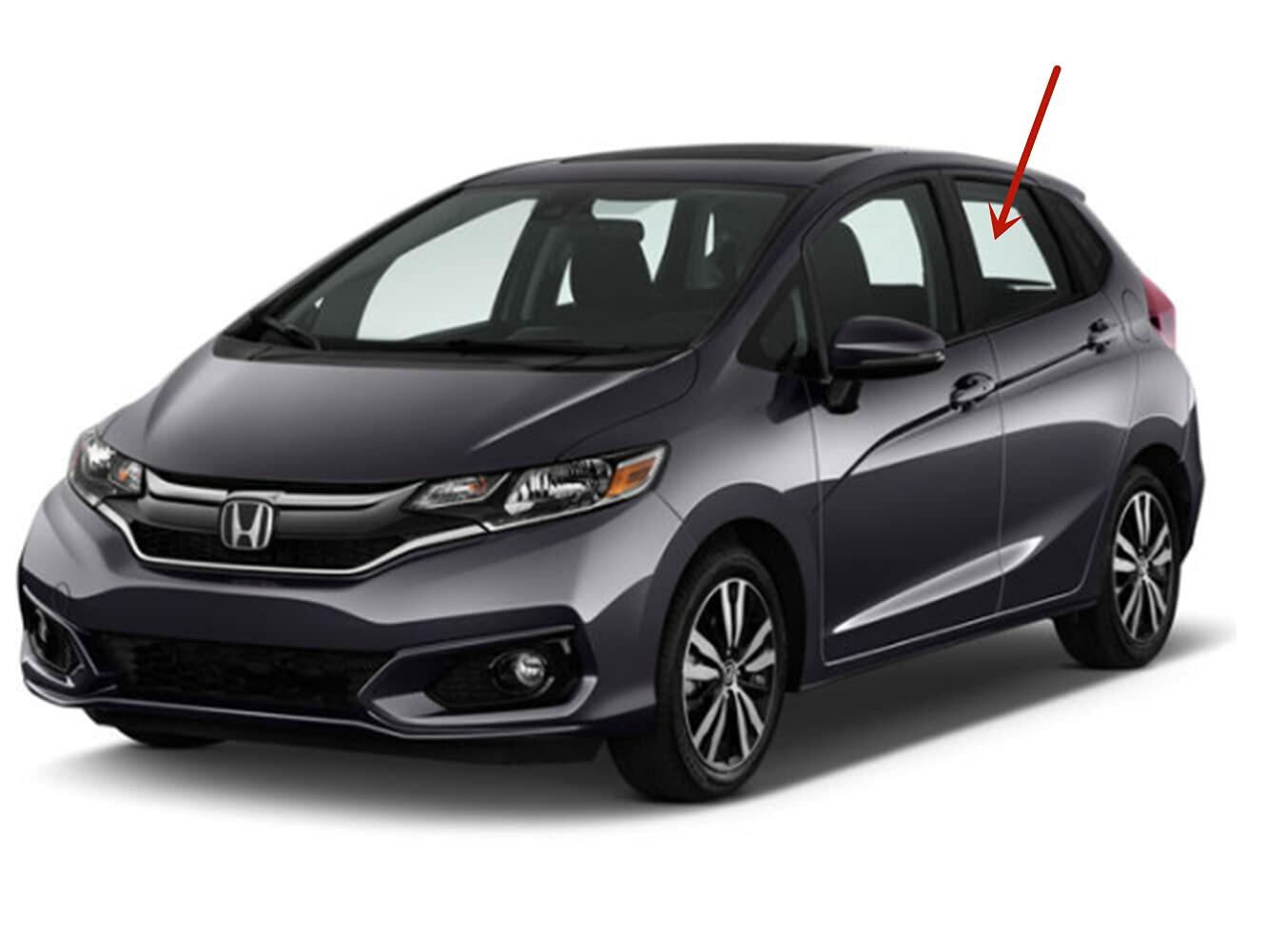 Driver Left Side Rear Door Window Door Glass Compatible with Honda Fit 4 Door Hatchback 2015-2020 Models