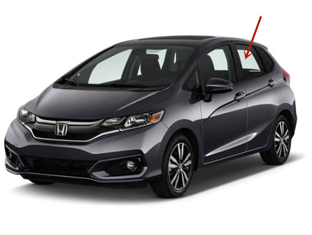 Driver Left Side Rear Door Window Door Glass Compatible with Honda Fit 4 Door Hatchback 2015-2020 Models