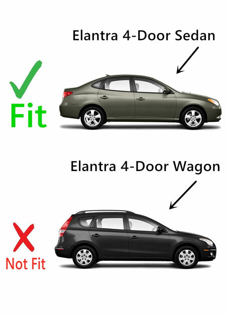 Passenger Right Side Rear Door Window Door Glass Compatible with Hyundai Elantra 4 Door Sedan 2007-2010 Models