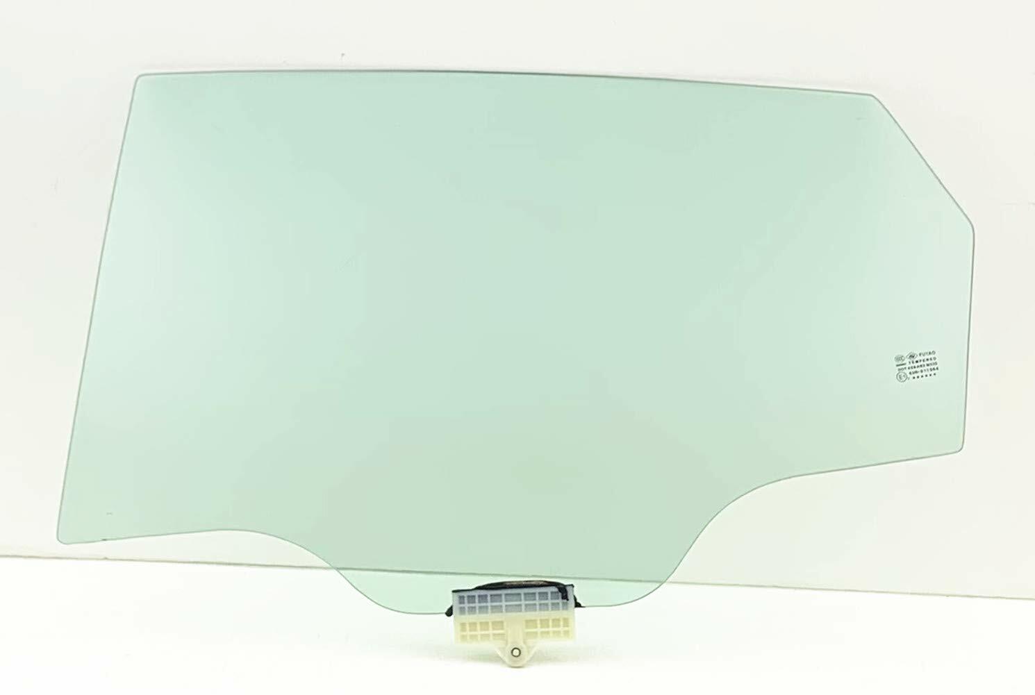 Driver Left Side Rear Door Window Door Glass Compatible with Kia Optima 2016-2020 / Optima Hybrid 2017-2020 Models
