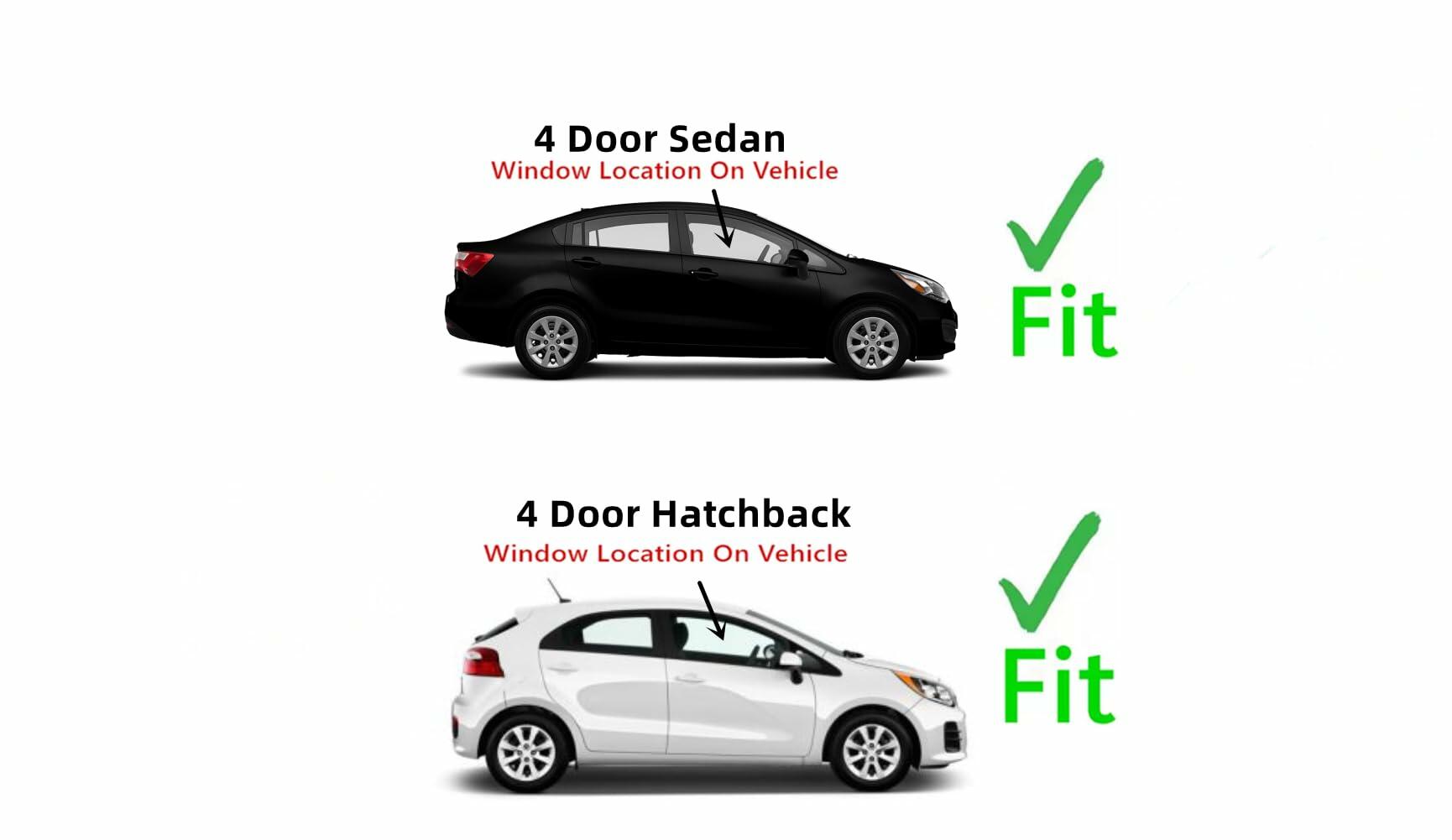Passenger Right Side Front Door Window Door Glass Compatible with Kia Rio Rio5 2012-2017 Models