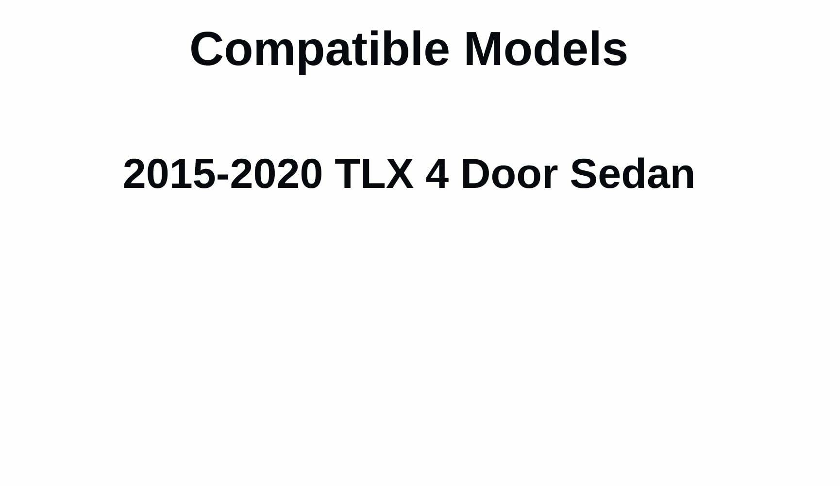Driver Left Side Rear Door Window Door Glass Compatible with Acura TLX 2015-2020 Models