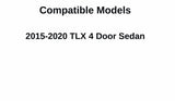 Driver Left Side Rear Door Window Door Glass Compatible with Acura TLX 2015-2020 Models