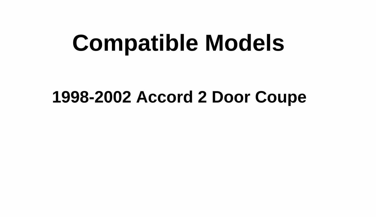 Driver Left Side Door Window Door Glass Compatible with Honda Accord 2 Door Coupe 1998-2002 Models