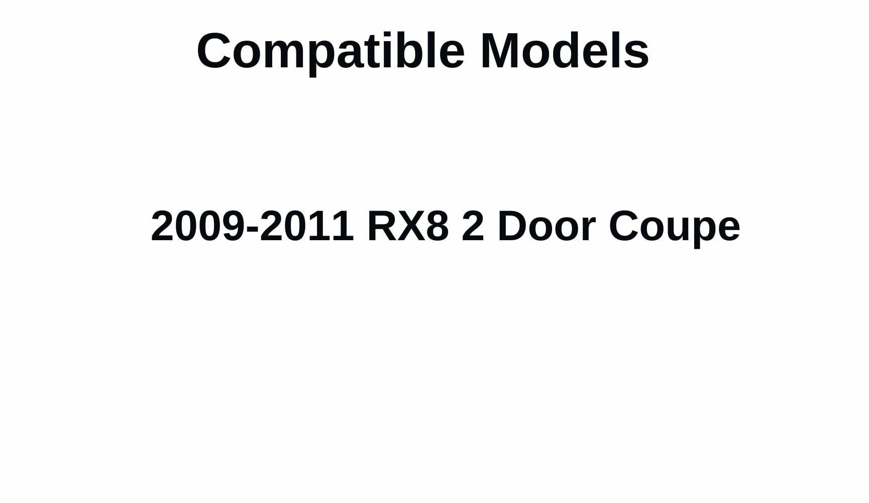 Passenger Right Side Door Window Glass Compatible with Mazda RX8 2009-2011 Models