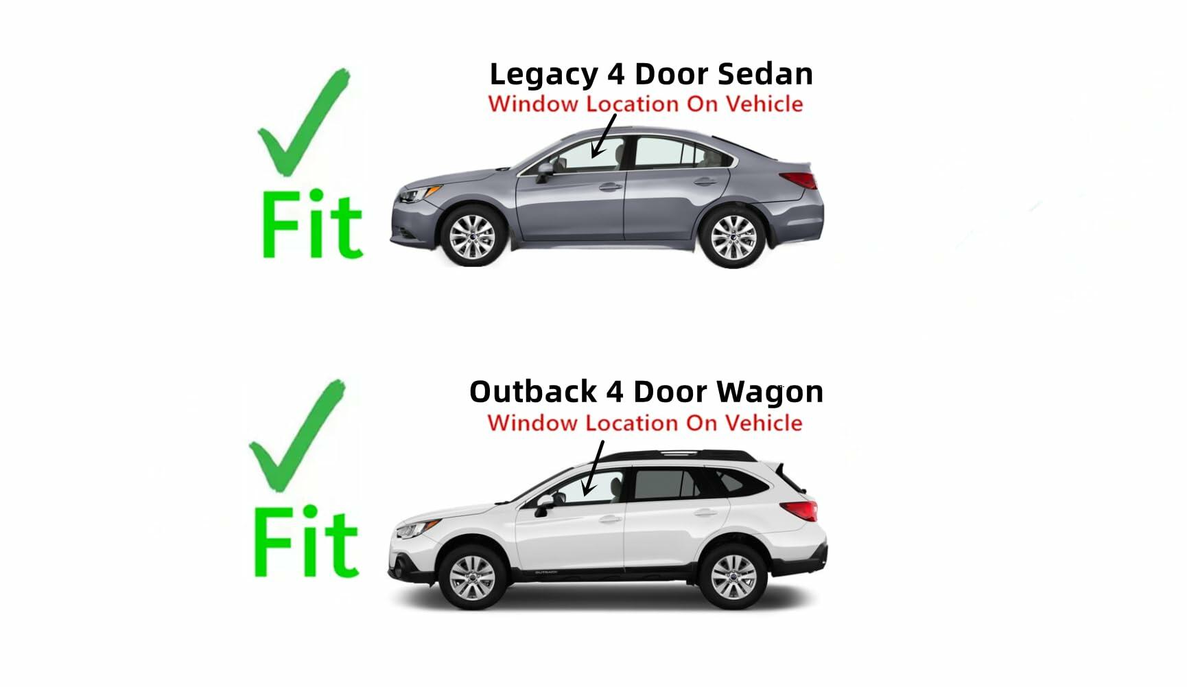 Driver Left Side Front Door Window Door Glass Compatible with Subaru Legacy / Outback 2015-2019 Models