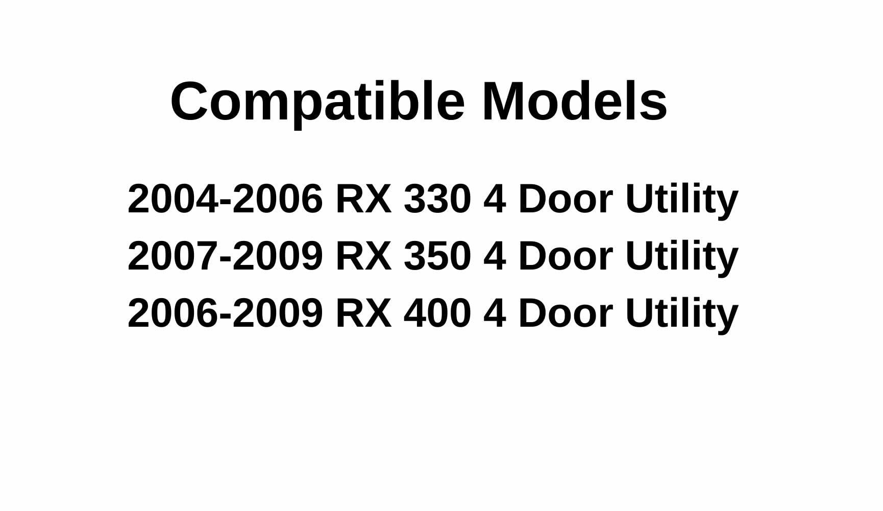 Driver Left Side Front Door Window Door Glass Compatible with Lexus RX330 / RX350 / RX400 2004-2009 Models