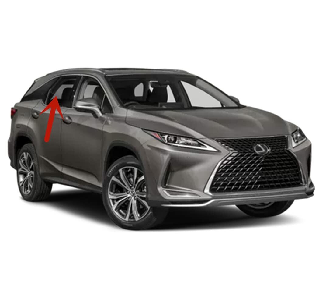 Passenger Right Side Rear Door Window Door Glass Compatible with Lexus RX350L RX450hL 2018-2022 Models