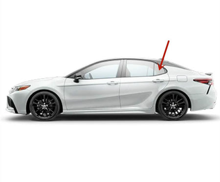 Driver Left Side Rear Vent Window Vent Glass Compatible with Toyota Camry 2018-2024 Models