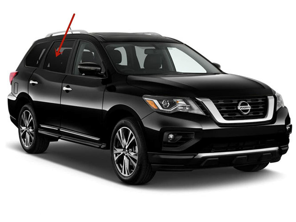 Passenger Right Side Rear Door Window Door Glass Compatible with Nissan Pathfinder 2013-2020 Models