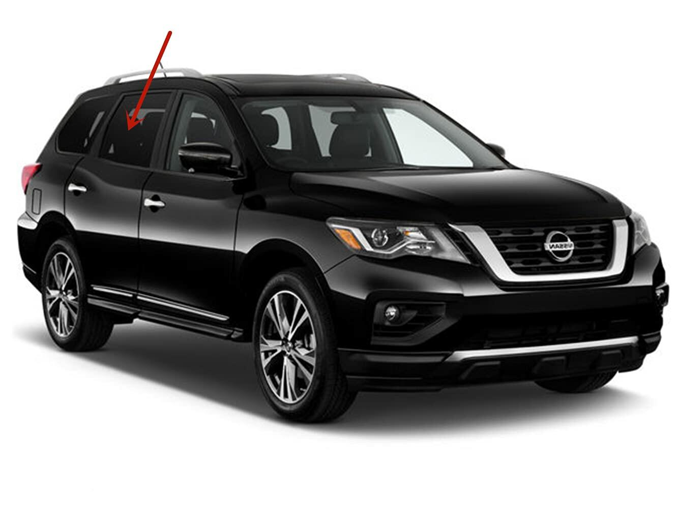 Passenger Right Side Rear Door Window Door Glass Compatible with Nissan Pathfinder 2013-2020 Models