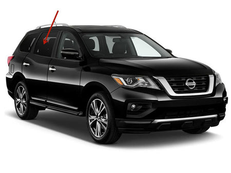 Passenger Right Side Rear Door Window Door Glass Compatible with Nissan Pathfinder 2013-2020 Models