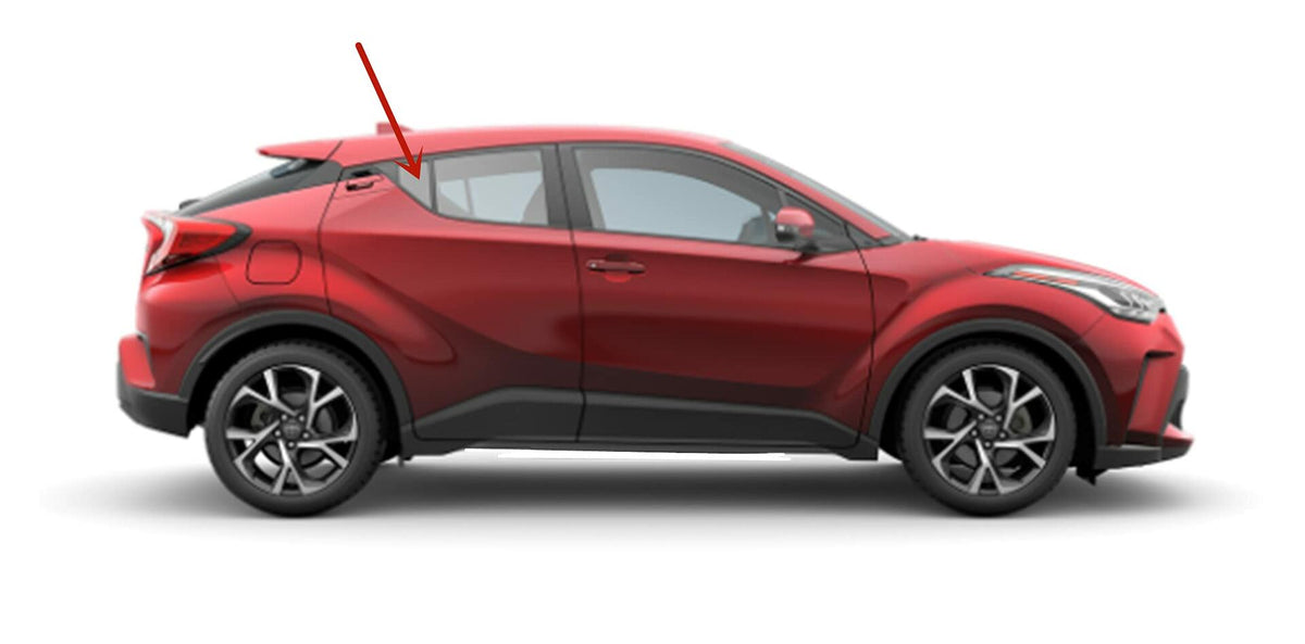 Passenger Right Side Rear Vent Window Vent Glass Compatible with Toyota C-HR 2018-2022 Models