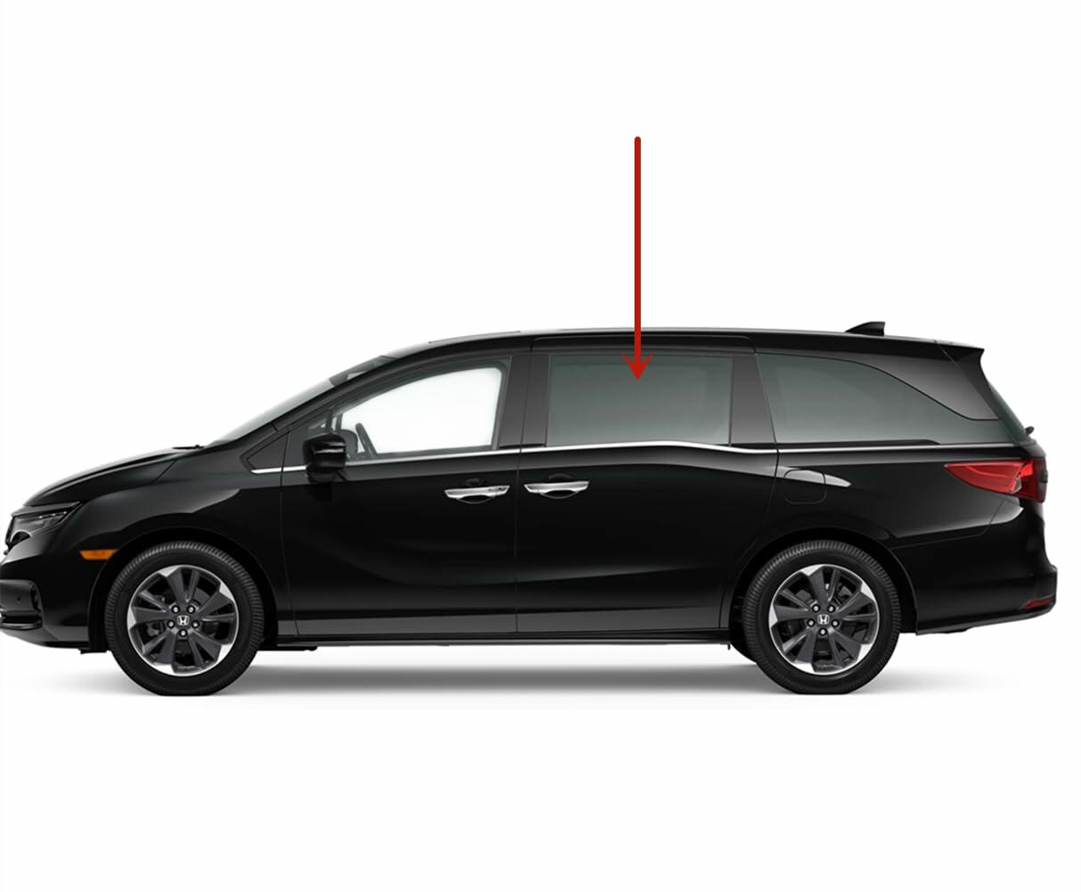 Driver Left Side Rear Sliding Cargo Door Window Door Glass Compatible with Honda Odyssey 2018-2025 Models