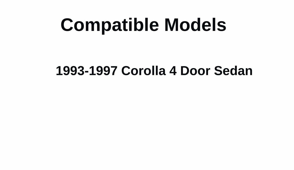 Passenger Right Side Rear Door Window Door Glass Compatible with Toyota Corolla 4 Door Sedan 1993-1997 Models