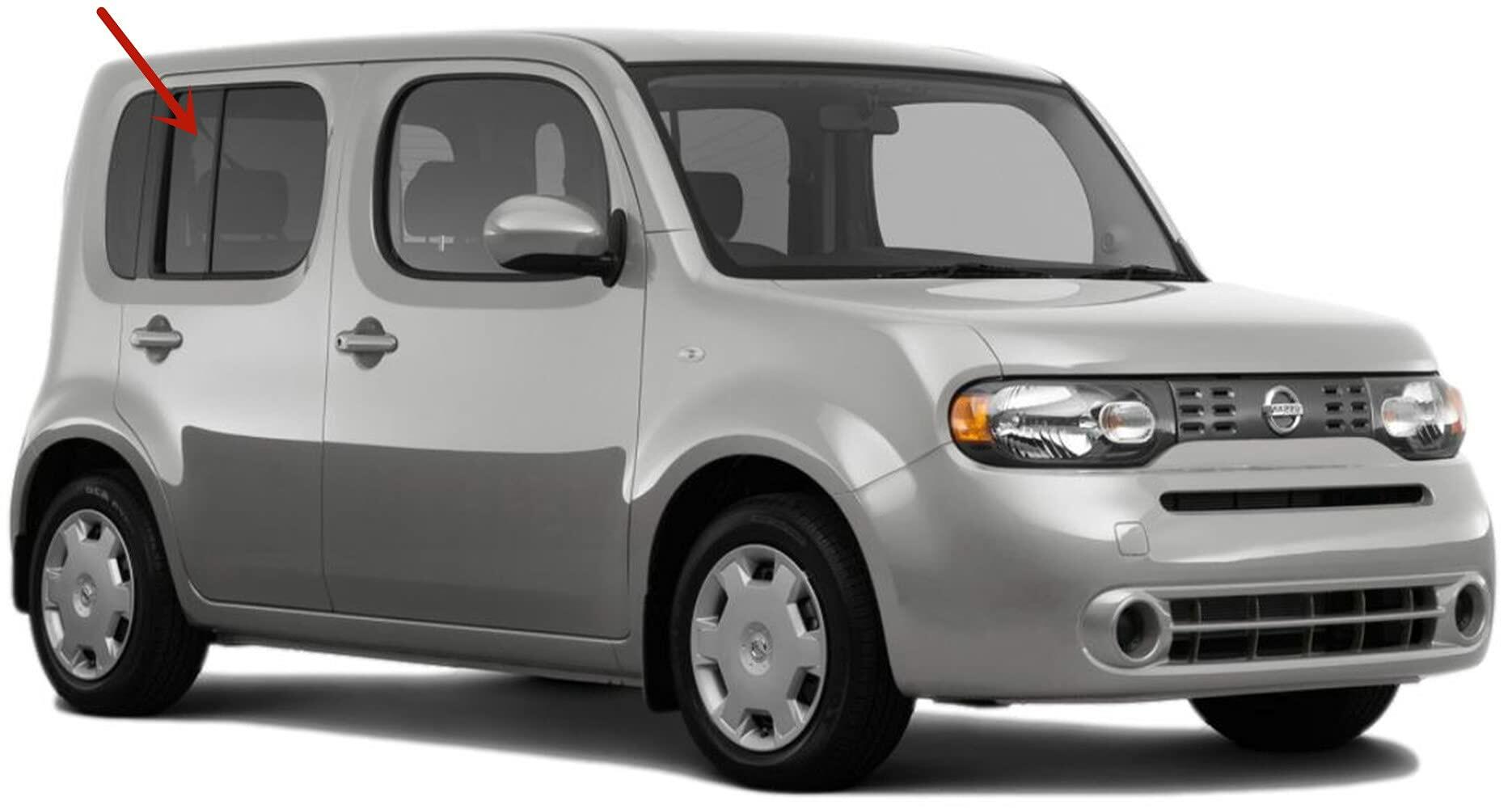 Passenger Right Side Rear Vent Window Vent Glass Compatible with Nissan Cube 2009-2014 Models