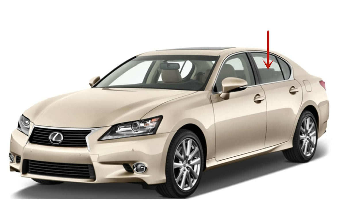 Driver Left Side Rear Door Window Door Glass Compatible with Lexus GS200t / GS300 / GS350 / GS450h / GS F Sport 2013-2020 Models