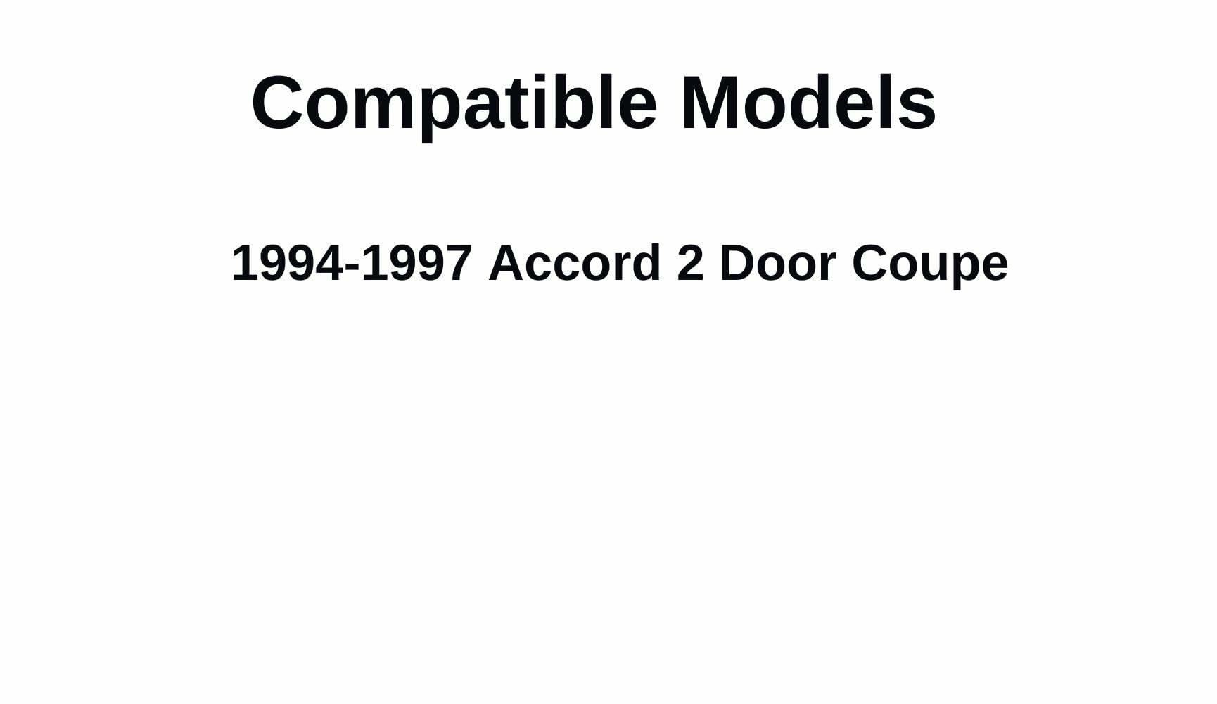 Passenger Right Side Door Window Door Glass Compatible with Honda Accord 2 Door Coupe 1994-1997 Models