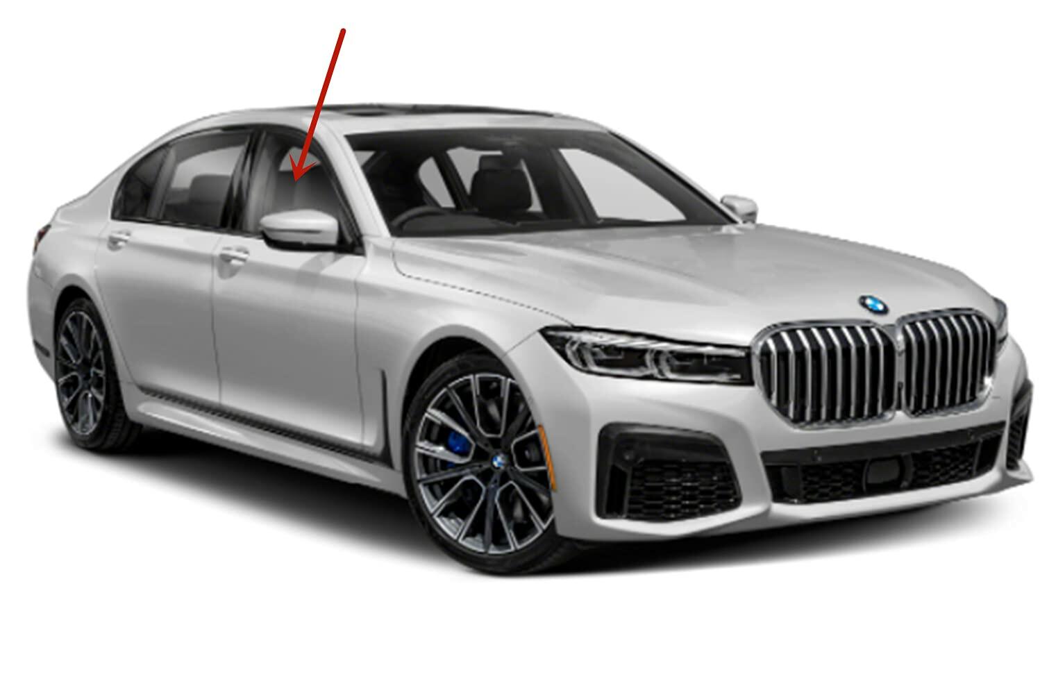 Tempered Passenger Right Side Front Door Window Door Glass Compatible with BMW 740 740i 740e 745Le 745e 750 750i 750Li 760 2016-2022 Models
