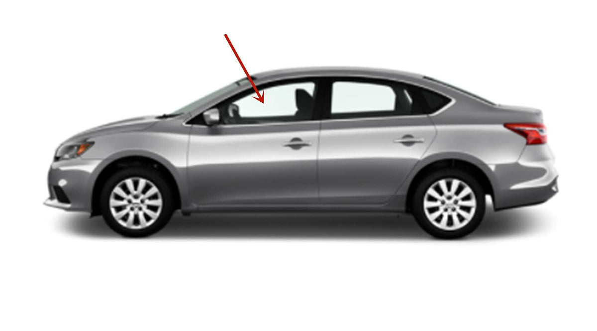 Driver Left Side Front Door Window Door Glass Compatible with Nissan Sentra 4 Door Sedan 2013-2019 Models