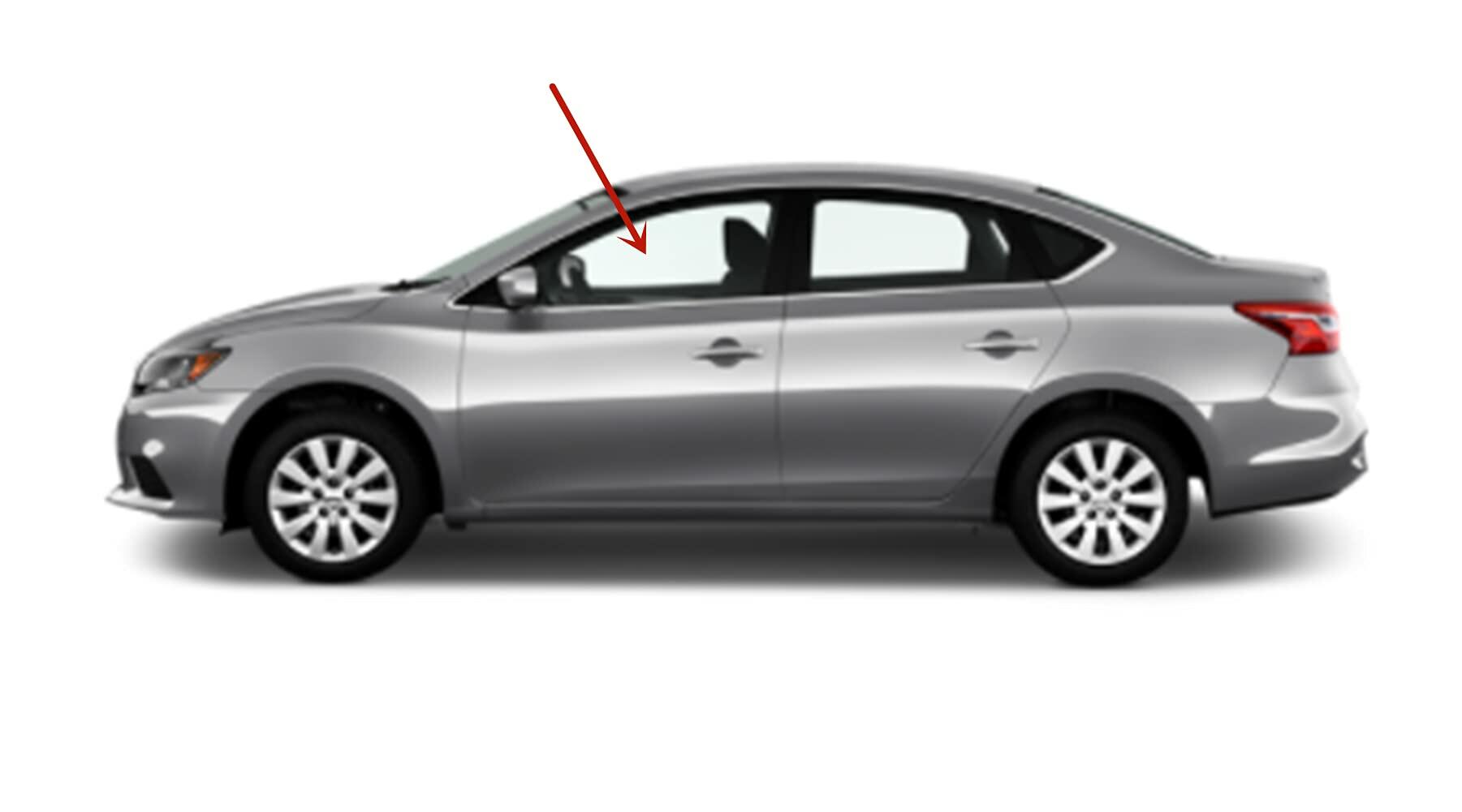Driver Left Side Front Door Window Door Glass Compatible with Nissan Sentra 4 Door Sedan 2013-2019 Models