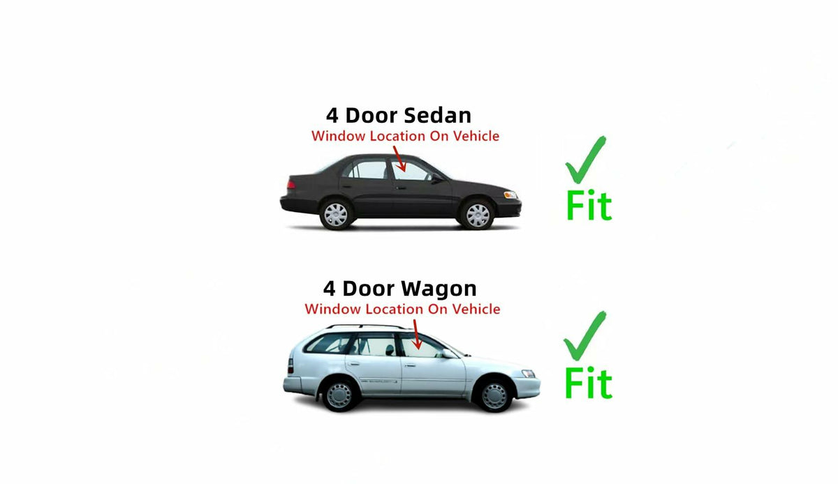 Passenger Right Side Front Door Window Door Glass Compatible with Toyota Corolla 1993-1997 Models