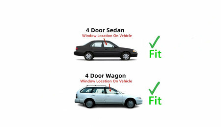 Passenger Right Side Front Door Window Door Glass Compatible with Toyota Corolla 1993-1997 Models