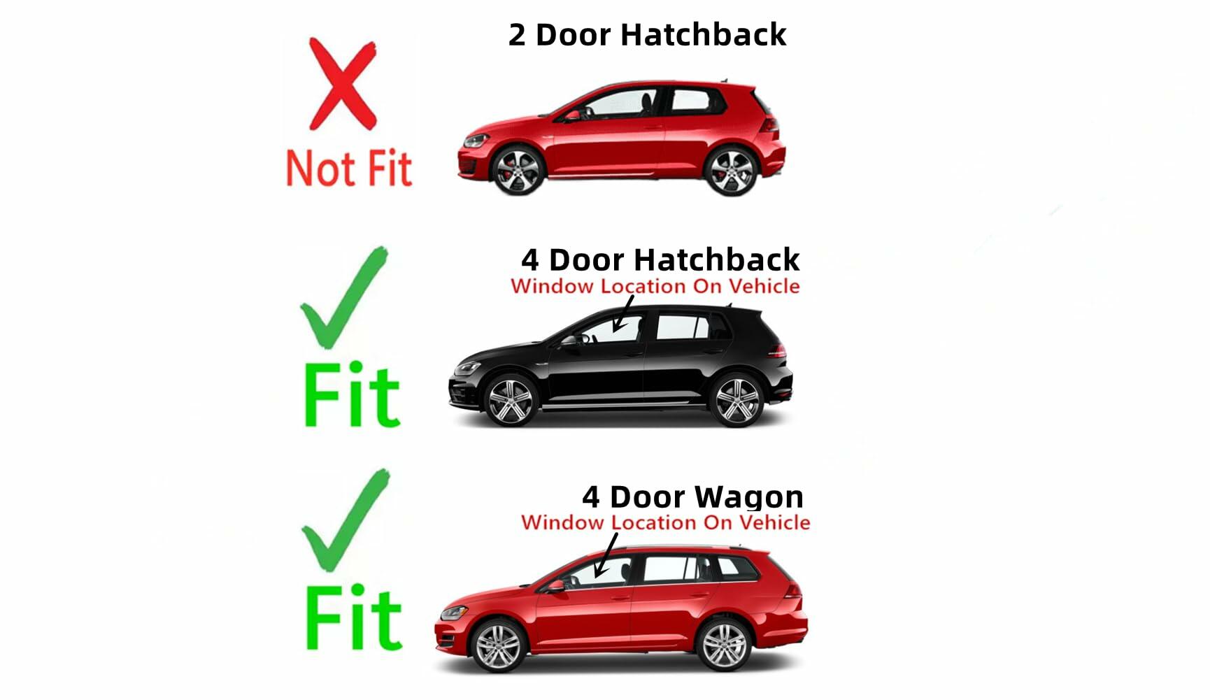 Driver Left Side Front Door Window Door Glass Compatible with Volkswagen Golf / Golf GTI / e-Golf 4 Door Hatchback/Wagon 2015-2021 Models
