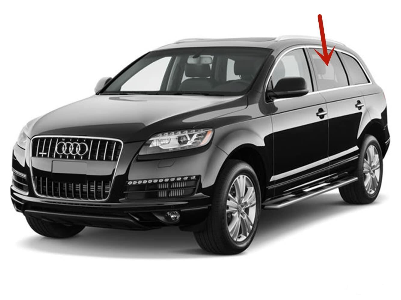 Driver Left Side Rear Door Window Door Glass Compatible with Audi Q7 2007-2015 Models
