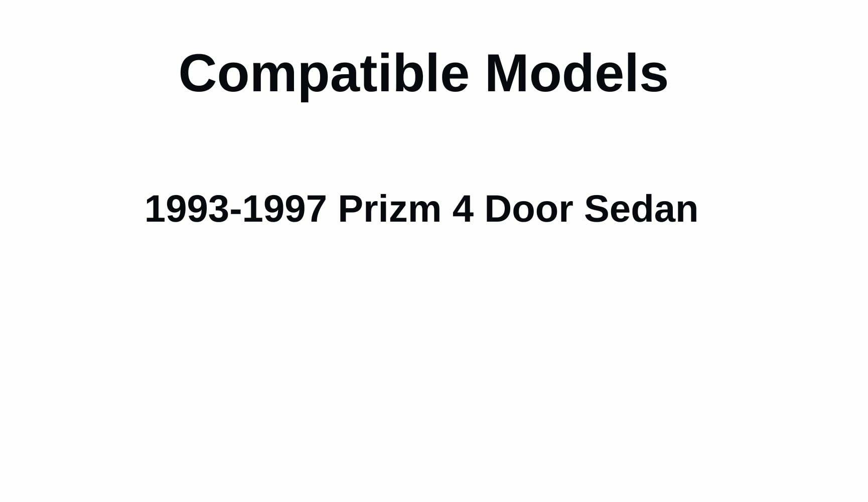 Passenger Right Side Front Door Window Door Glass Compatible with Geo Prizm 4 Door Sedan 1993-1997 Models