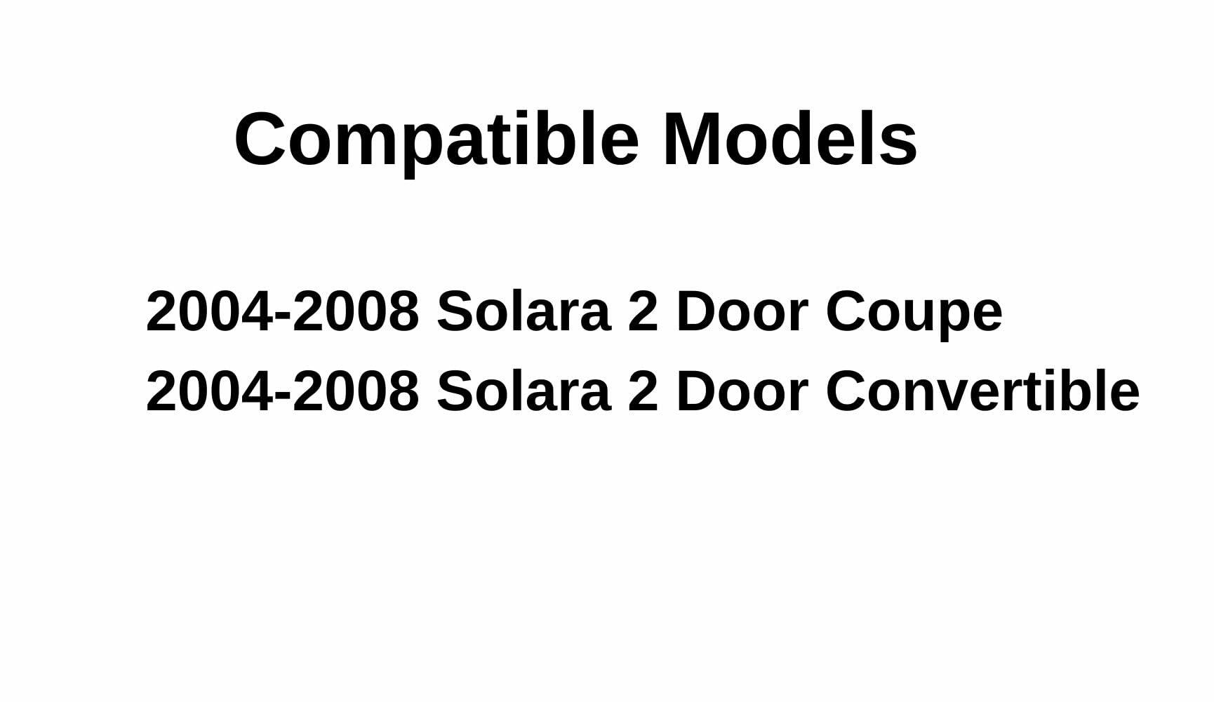 Driver Left Side Front Door Window Door Glass Compatible with Toyota Solara 2004-2008 Models