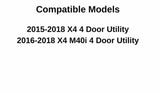 Passenger Right Side Rear Door Window Door Glass Compatible with BMW X4 2015-2018 Models / X4 M40i 2016-2018 Models