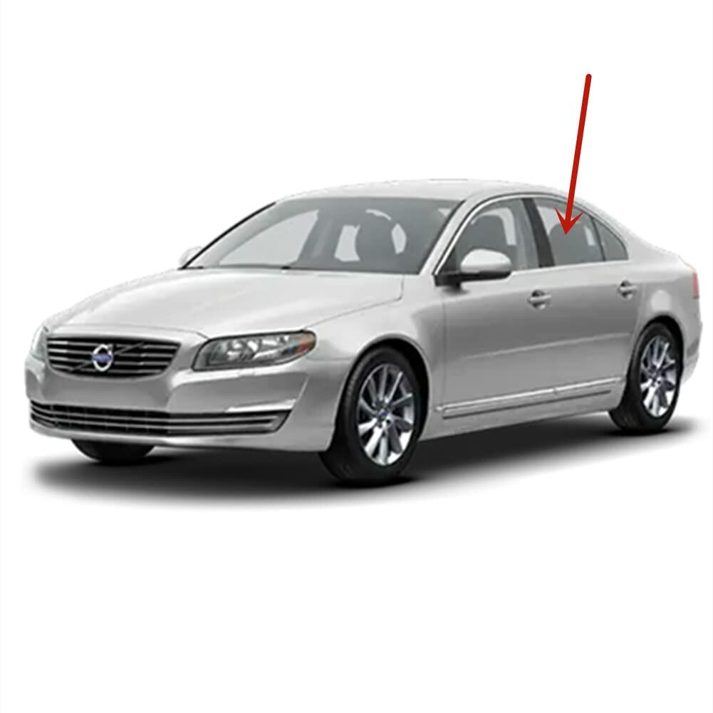 Driver Left Side Rear Door Window Door Glass Compatible with Volvo S80 4 Door Sedan 2007-2016 Models