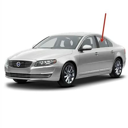 Driver Left Side Rear Door Window Door Glass Compatible with Volvo S80 4 Door Sedan 2007-2016 Models
