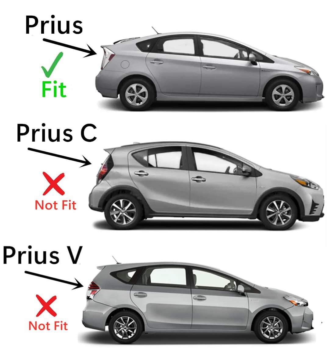 Passenger Right Side Front Door Window Door Glass Compatible with Toyota Prius 4 Door Hatchback 2010-2015 Models