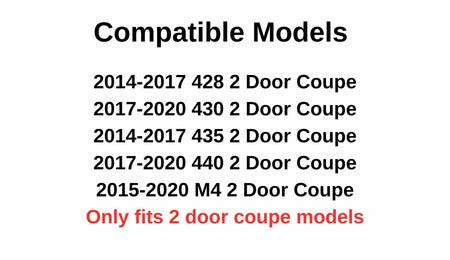 Passenger Right Side Door Window Door Glass OEM Compatible with BMW 428i / 435i / 430i / 440i / M4 2 Door Coupe 2014-2020 Models