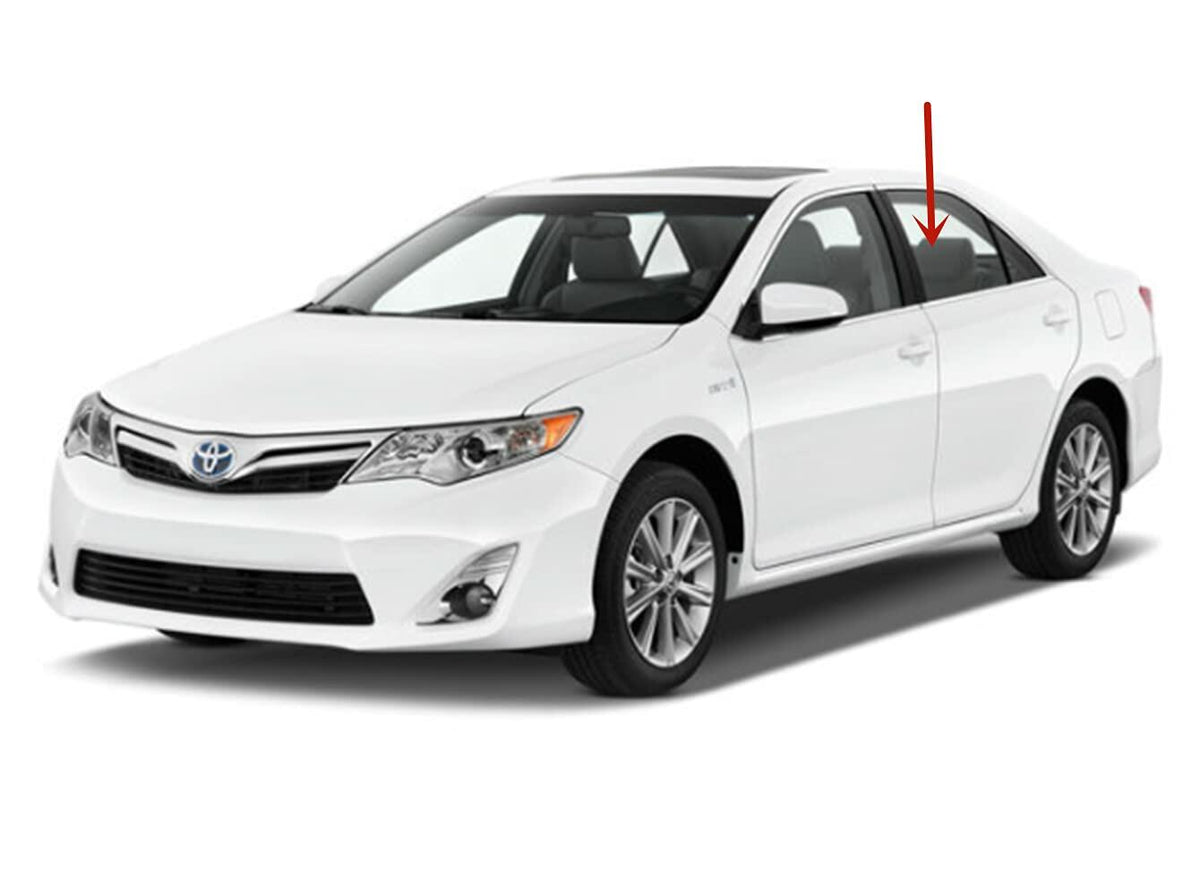 Driver Left Side Rear Door Window Door Glass Compatible with Toyota Camry 4 Door Sedan 2012-2014 Models