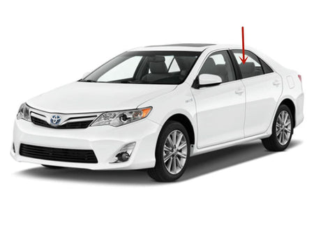 Driver Left Side Rear Door Window Door Glass Compatible with Toyota Camry 4 Door Sedan 2012-2014 Models