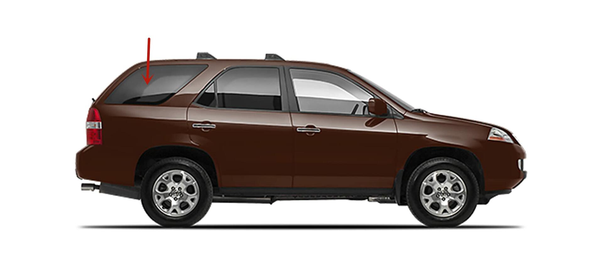 Passenger Right Side Quarter Window Quarter Glass Compatible with Acura MDX 2001-2006 Models