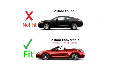 Driver Left Side Door Window Door Glass Compatible with Mitsubishi Eclipse 2 Door Convertible 2007-2012 Models