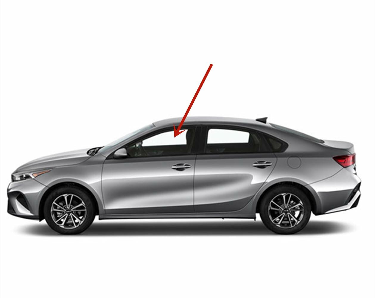 Driver Left Side Front Door Window Door Glass Compatible with Kia Forte 2019-2024 4-Door Sedan Models