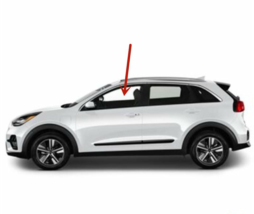 Tempered Driver Left Side Front Door Window Door Glass Compatible with Kia Niro Hybrid 2017-2022 Models