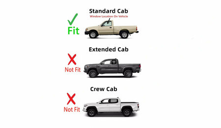 Driver Left Side Door Window Door Glass Compatible with Toyota Tacoma Pickup 2 Door Standard Cab 2005-2014 Models
