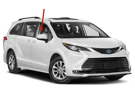Tempered Passenger Right Side Front Door Window Door Glass Compatible with Toyota Sienna 2021-2025 Models