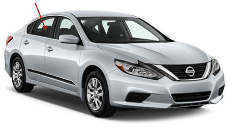 Passenger Right Side Rear Door Window Door Glass Compatible with Nissan Altima 4 Door Sedan 2013-2018 Models