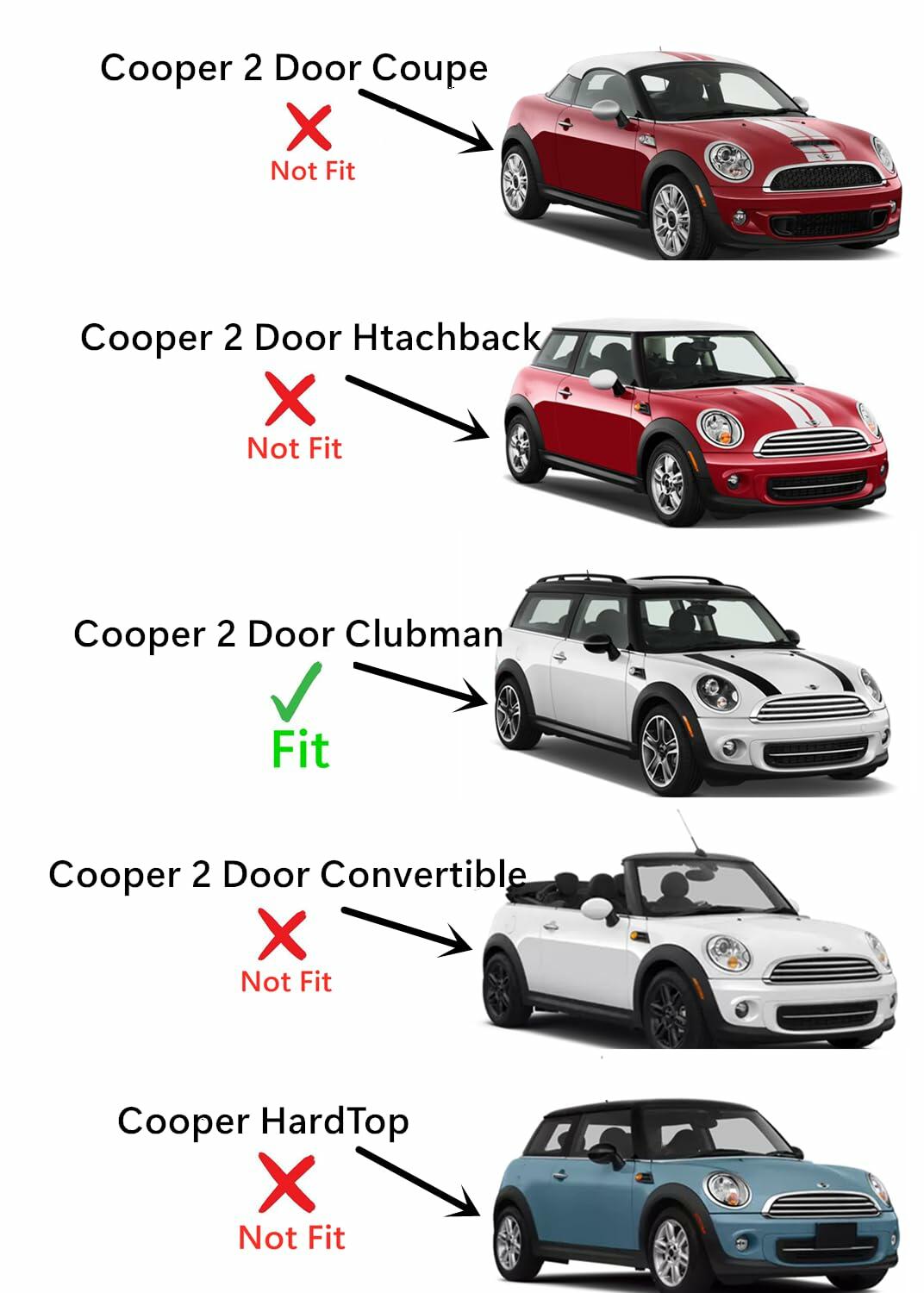 Passenger Right Side Door Window Door Glass Compatible with Mini Cooper Clubman 2 Door Hatchback 2008-2014 Models